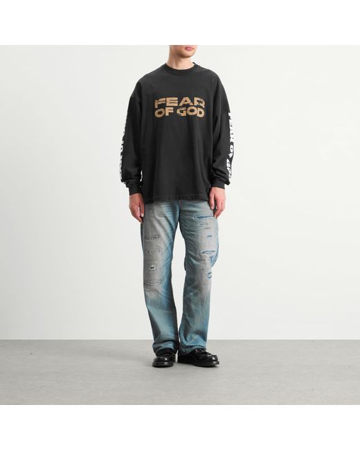 Fear Of God Black Relaxed Long Sleeve T-Shirt for men