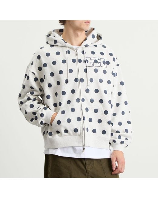 TTT MSW Dot Logo Zip Hoodie in Grey for Men | Lyst UK