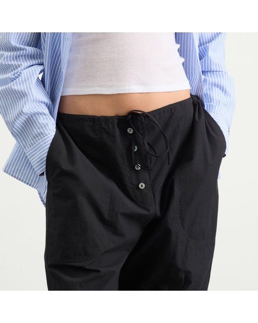 Studio Nicholson Black Ventura Drawstring Trousers