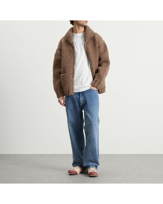Visvim Brown Cowichan Hand Knit for men