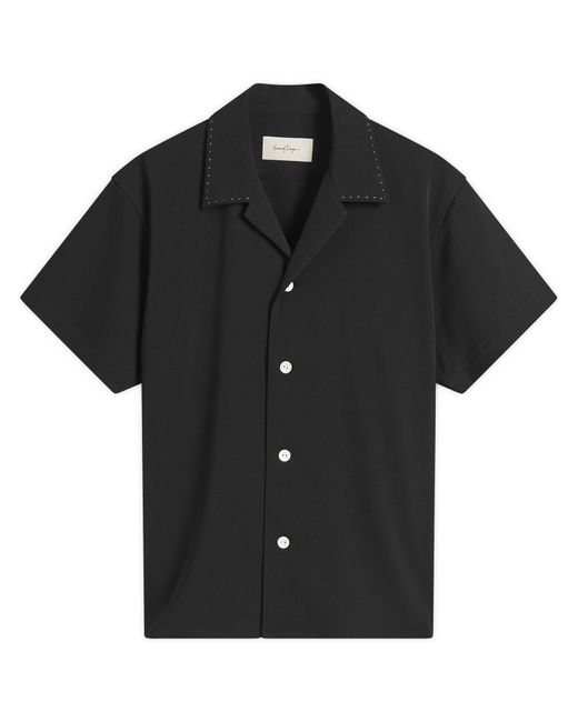 Second/Layer Black Second Layer Short Sleeve Avenue Shirt for men