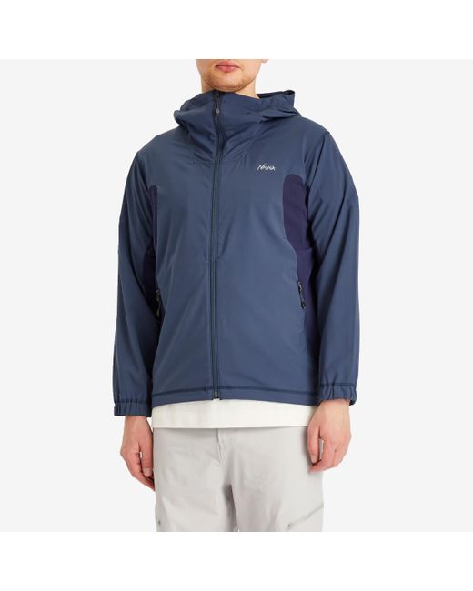 NANGA Blue Hybrid Flex Zip Jacket for men