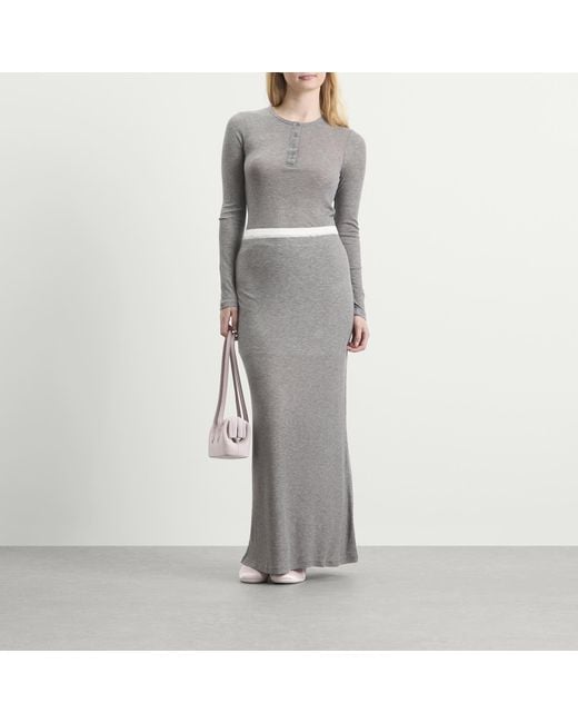 Samsøe & Samsøe Gray Sadou Jersey Maxi Skirt