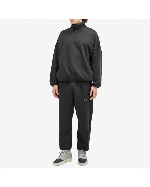 Adidas Black X Fear Of God Athletics Fleece Mock Sweatshirt for men