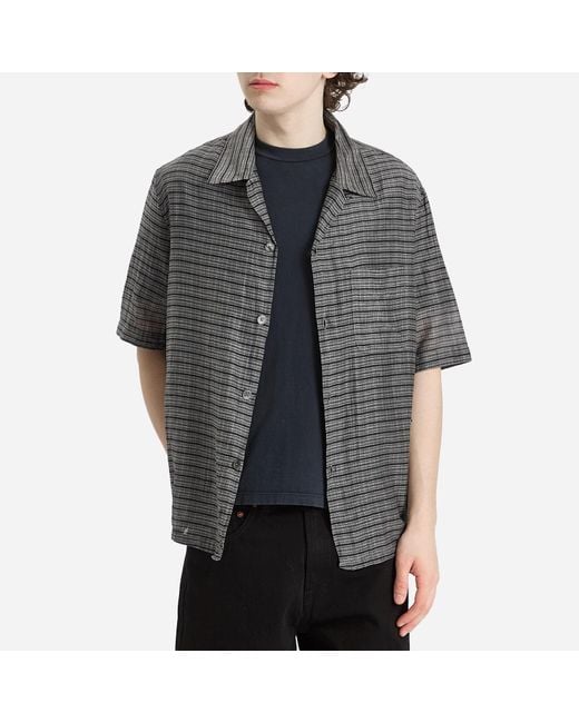 Our Legacy Heusen Shirt Shortsleeve in Gray for Men | Lyst