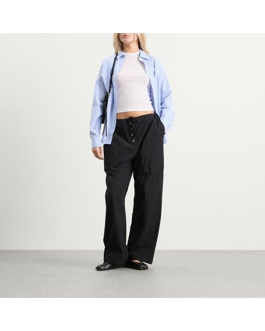Studio Nicholson Black Ventura Drawstring Trousers