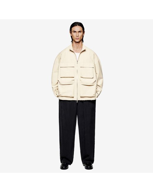 MKI Miyuki-Zoku Natural Washed Cotton Nylon Track Jacket for men