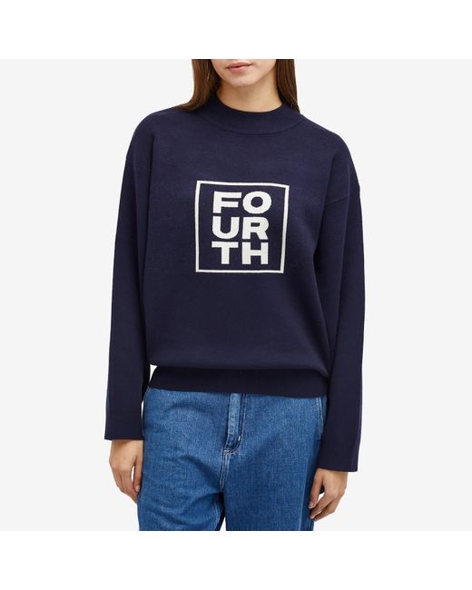 4th & Reckless Blue Valene Knit Jumper