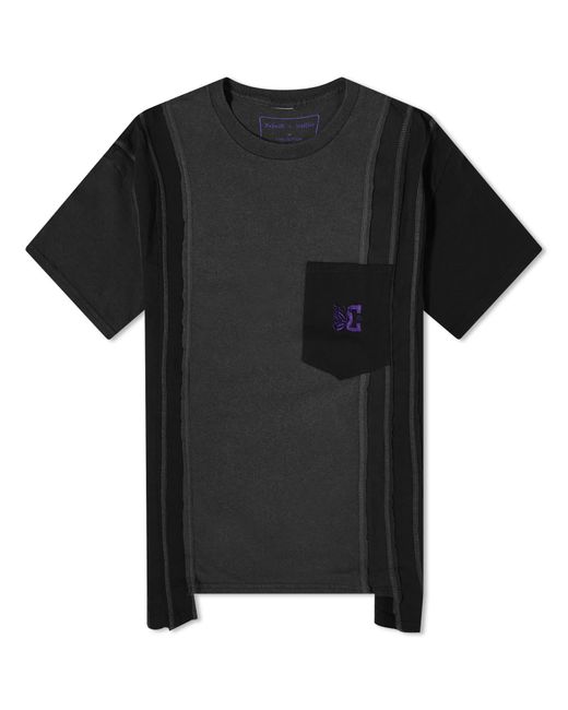 Needles Black 7 Cuts T-Shirt for men