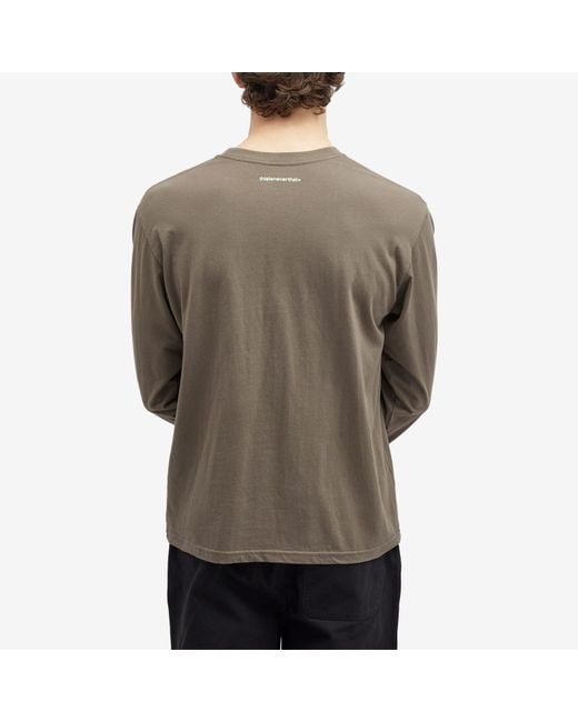 Thisisneverthat Gray T-Logo Long Sleeve T-Shirt for men