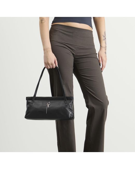 Justine Clenquet Black Flor Chain Charm Bag