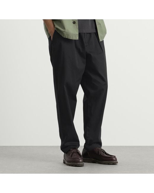 Universal Works Gray Twill Pleated Track Pant for men