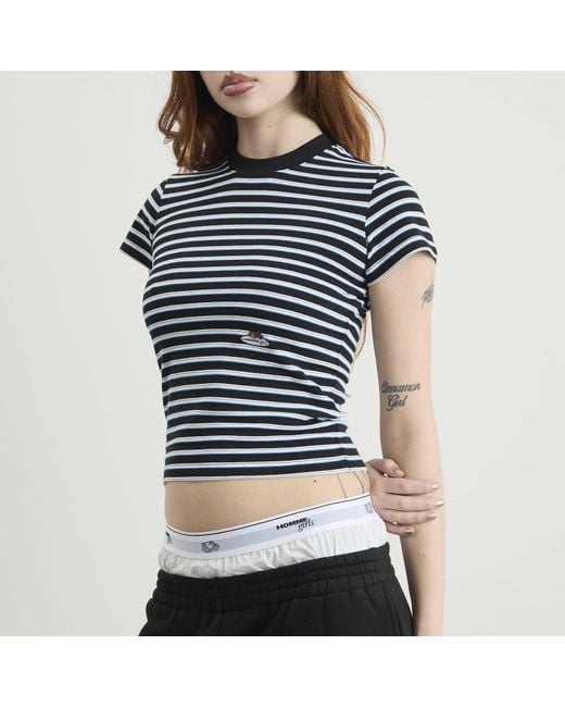HOMMEGIRLS Black X Fruit Of The Loom Striped Baby T-Shirt