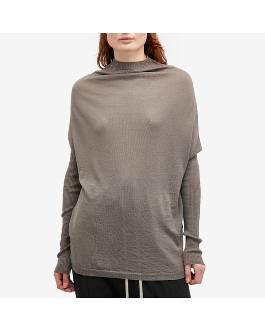 Rick Owens Gray Crater Knit Top