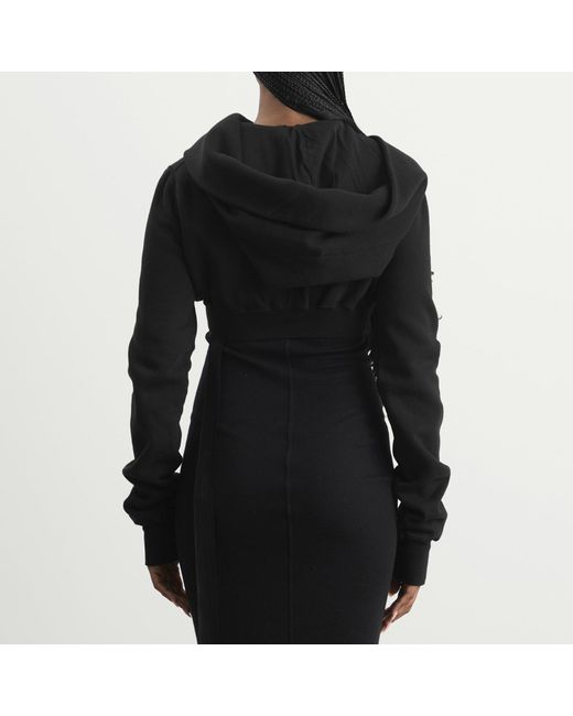 Rick Owens Black Micro Mountain Hoodie