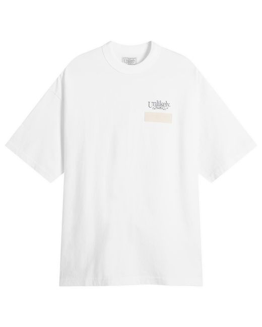 Unlikely Dry Goods White Team T-Shirt for men