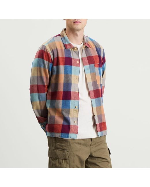 Folk Blue Patch Shirt for men
