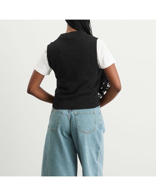 Ganni Black Wool Vest