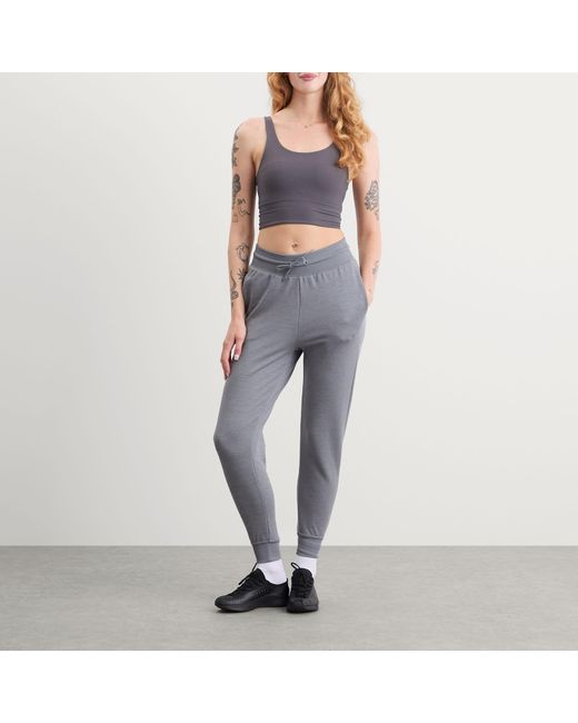 Nike Gray Zenvy Wide Rib Bra