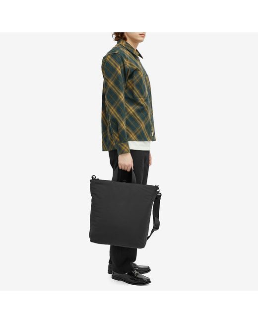 Burberry Black Shielf Logo Nylon Tote Bag for men