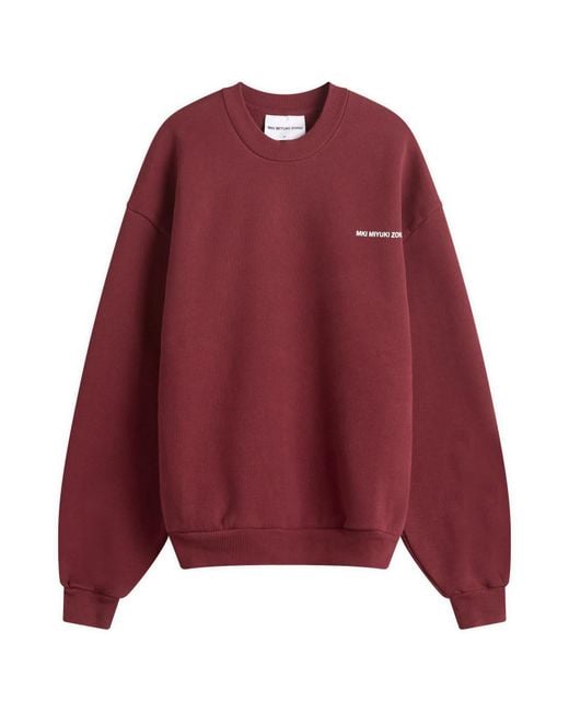 MKI Miyuki-Zoku Purple Uniform Crew Neck Sweatshirt Presented By End