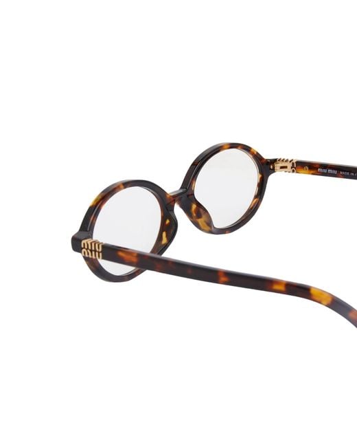 Miu Miu Brown Miu Miu Regard Light Glasses