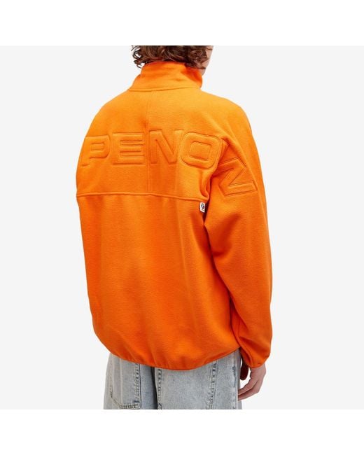 Aape By A Bathing Ape Orange Aape Now Moc Neck Polar Fleece for men