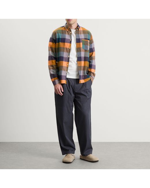Folk Blue Relaxed Fit Shirt for men