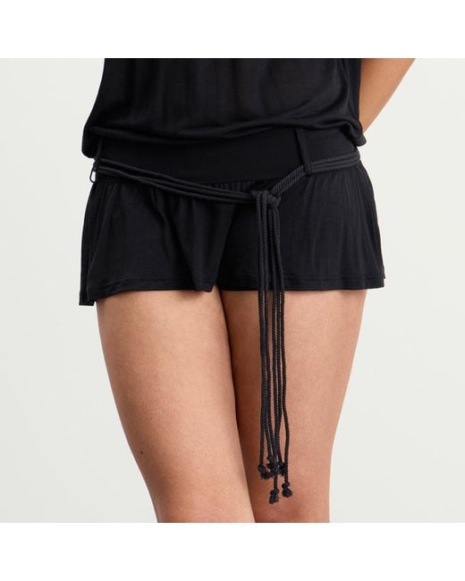 Peachy Den Black Blanche Skort Dress