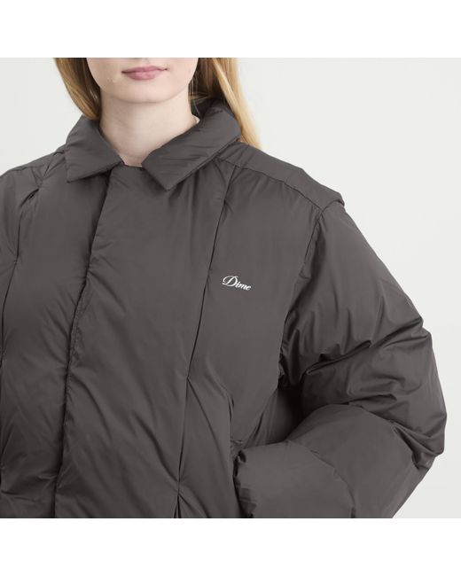 Dime Gray Pleated Puffer Jacket