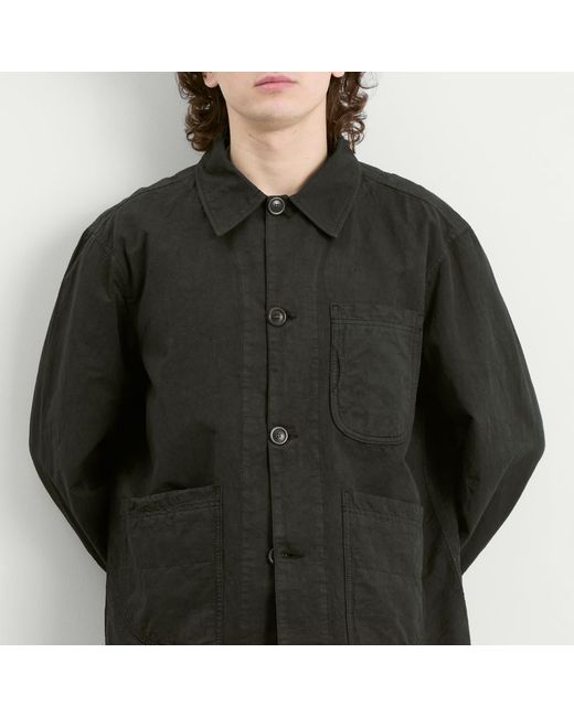 YMC Black Garment Dyed Construction Jacket for men