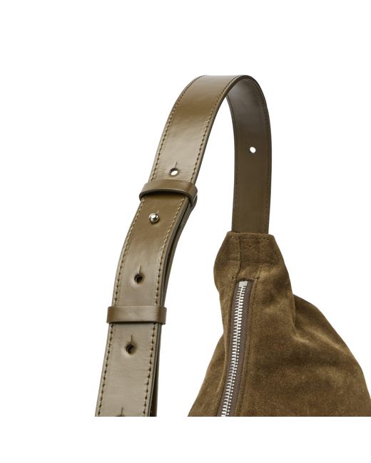 NOTHING WRITTEN Metallic Ht Suede Shoulder Bag