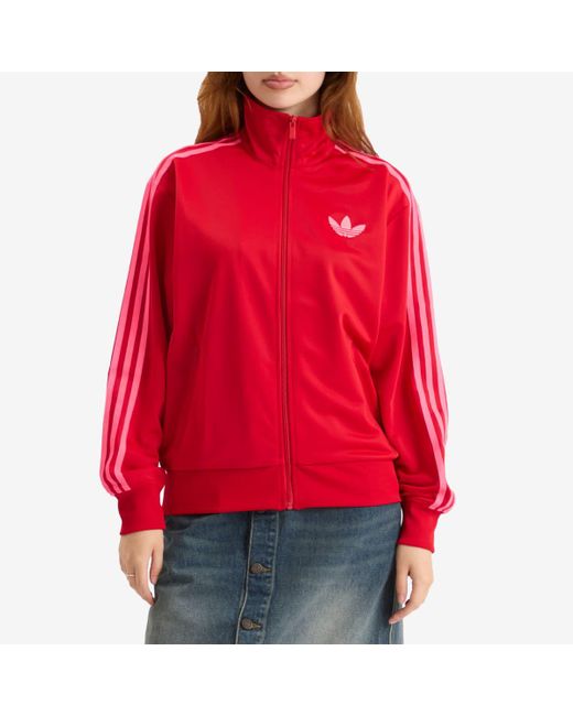 Adidas Red Adicolor Classics Firebird Track Top
