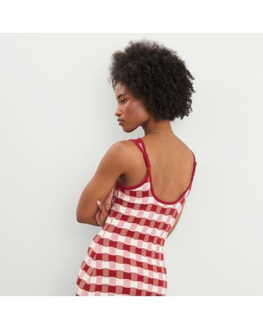 House Of Sunny Red Picnic Hockney Midi Dress