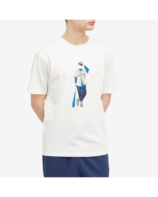 New Balance White Nb Athletics Baseball Style Relaxed T-Shirt for men