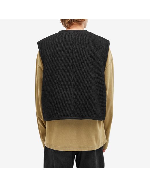 Our Legacy Black Boucle Wool Top Vest for men