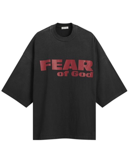 Fear Of God Black Relaxed "Fear Is Gone" T-Shirt for men