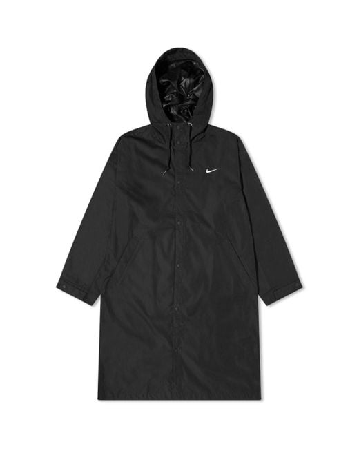 Nike Black Swoosh Woven Parka Jacket for men