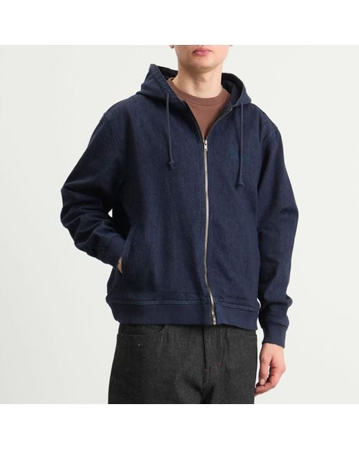 Butter Goods Blue Hooded Work Jacket for men