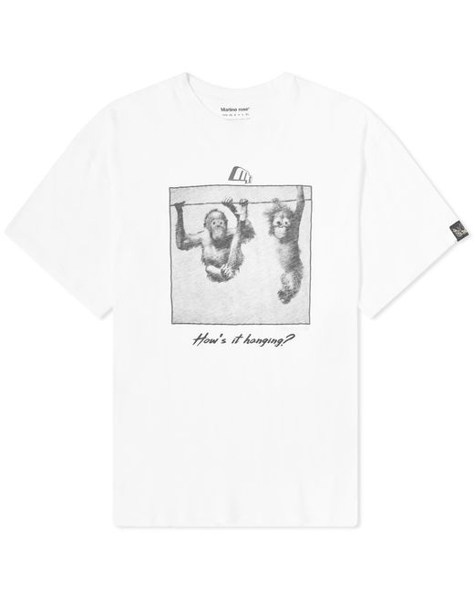Martine Rose White Oversized Monkey Print T-Shirt