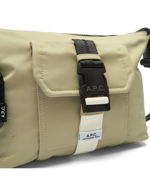 A.P.C. Green Trek Cross Body Bag for men