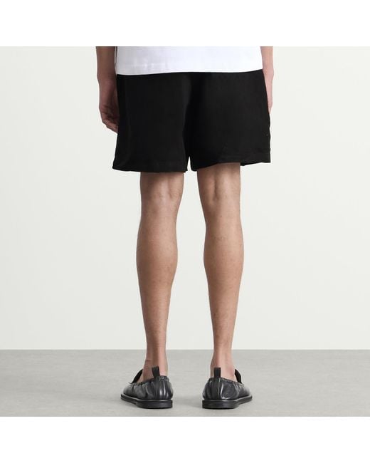 MKI Miyuki-Zoku Black Linen Wide Leg Shorts for men