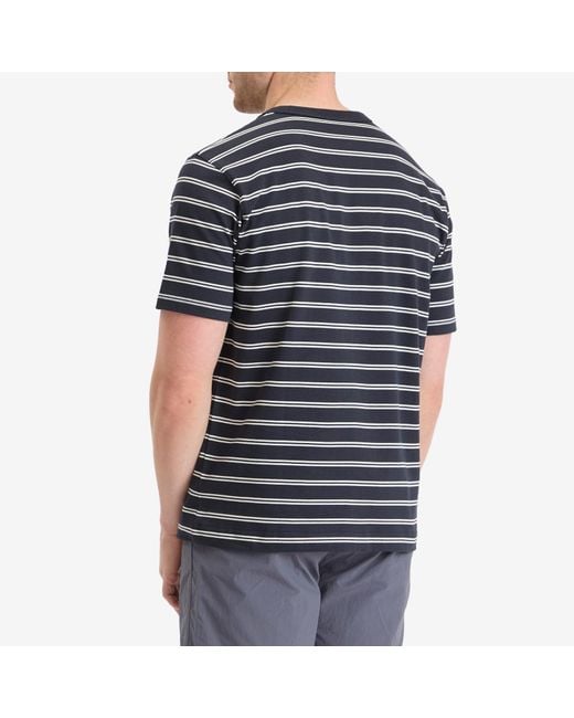 Norse Projects Blue Holger Sailor Stripe Pocket T-Shirt for men