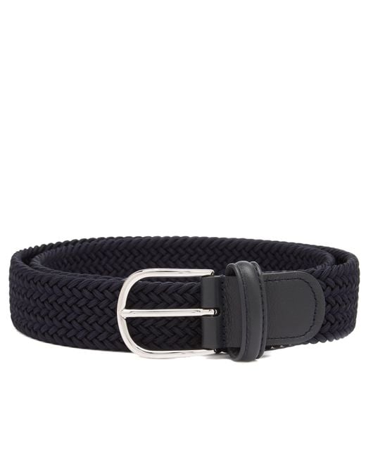 Andersons Black Elastic Woven Belt for men