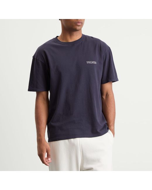Palmes Blue Logo T-Shirt for men