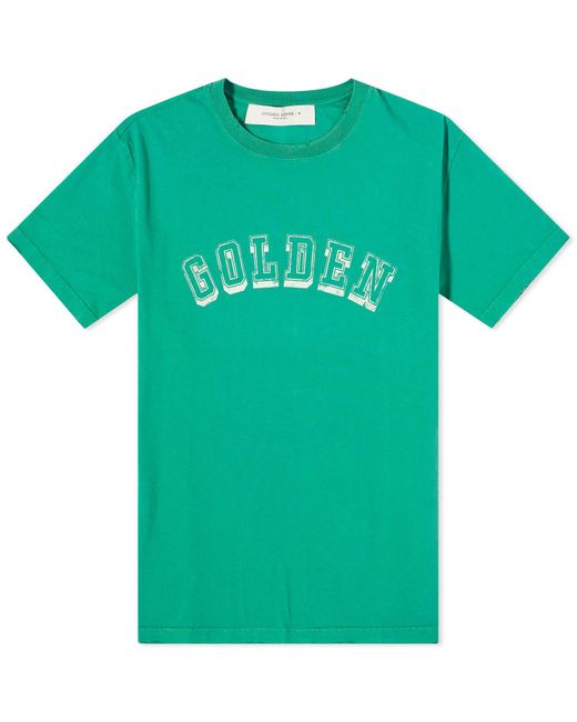 Golden Goose Deluxe Brand Green Golden Logo T-Shirt for men