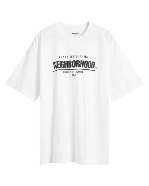 Neighborhood White Ss-1 Classic Logo T-Shirt for men