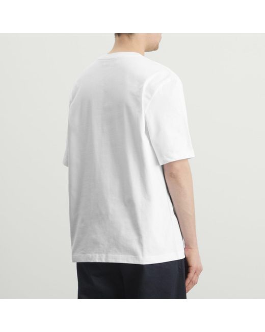 Studio Nicholson White Lay Branded Boxy Fit T-Shirt for men