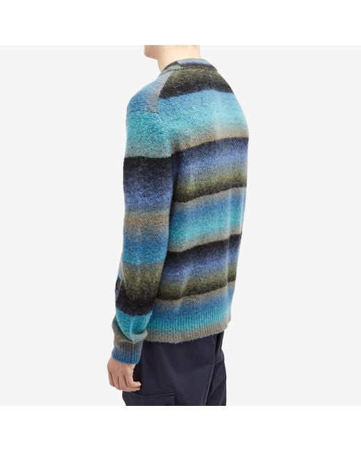 Paul Smith Blue Multi Stripe Cardigan for men