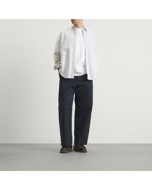Studio Nicholson White Lay Branded Boxy Fit T-Shirt for men
